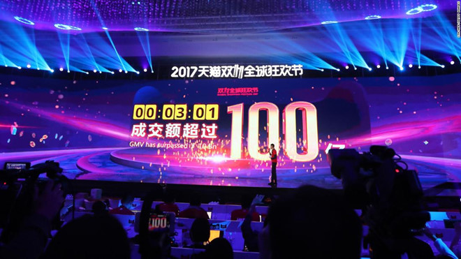 Alibaba kiếm 1 tỷ USD chỉ trong 85 giây đầu tiên lễ Độc thân
